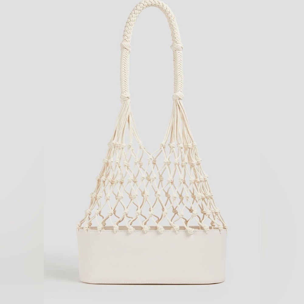 ZIMMERMANN Macramé and leather tote